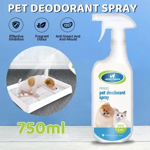 750ml Pet Odor Eliminator Spray for Dogs and Cats Indoor Cat Litter Freshener