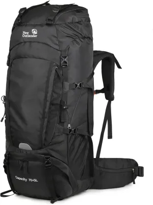 75L Internal Frame Hiking Backpack Mountain Climbing Camping Backpack Travel Daypack with Rain Cover for Men & Women