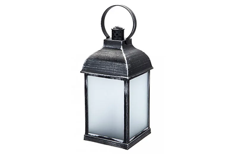 8.5" B/O Antique Dancing Flame Effect Lantern