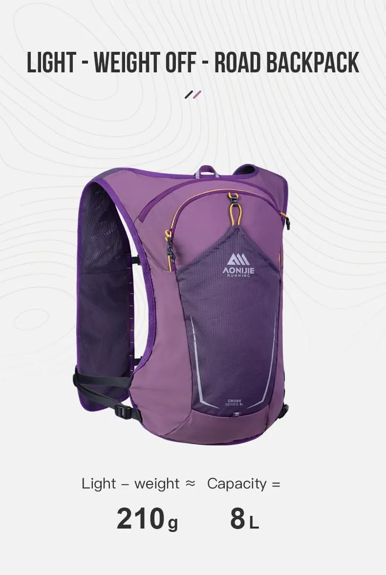 8L /5L Lightweight Hydration Backpack Hydration Vest Outdoors for Trail Marathoner Running Race-AONIJIE