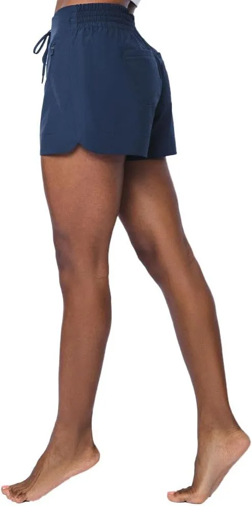 90 Degree By Reflex Stretch Woven Lightweight Walking Shorts with Side Pockets