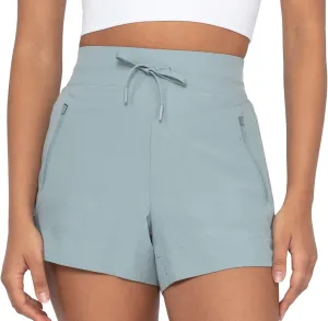 90 Degree By Reflex Stretch Woven Lightweight Walking Shorts with Side Pockets