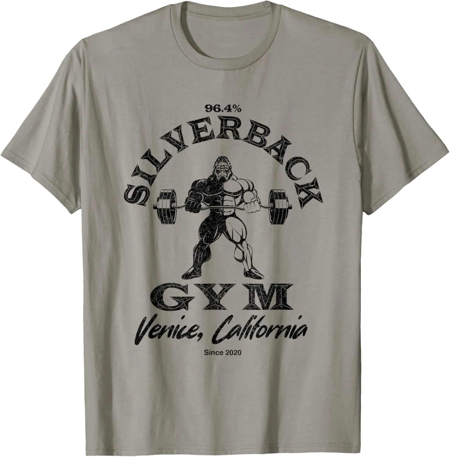 96.4% Silverback Gym Apparel Venice beach California, retro T-Shirt