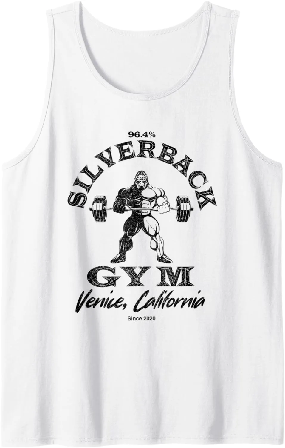 96.4% Silverback Gym Apparel Venice beach California, retro Tank Top