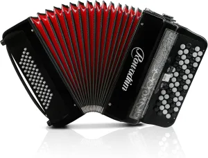 Accordion - 62 Key 60 Bass Professional Piano Model with Backpack & Strap | Lightweight, Portable Design for Beginners, Students & Adult Musicians (Black)