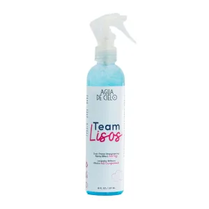 Agua de Cielo Team Lizos Hair Straightening Spray - Dual-Phase Straightening Spray Effect Anti-Frizz and Heat Protection, Straightens Hair Without Damaging for Healthy & Shiny Hair - 8 Oz