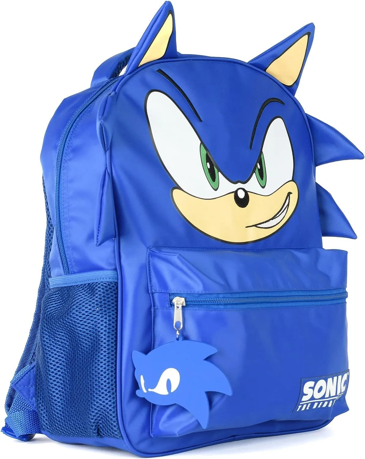AI ACCESSORY INNOVATIONS Sonic Backpack for Boys & Girls, Bookbag with Adjustable Shoulder Straps & Padded Back,16 Inch Schoolbag with 3D Features
