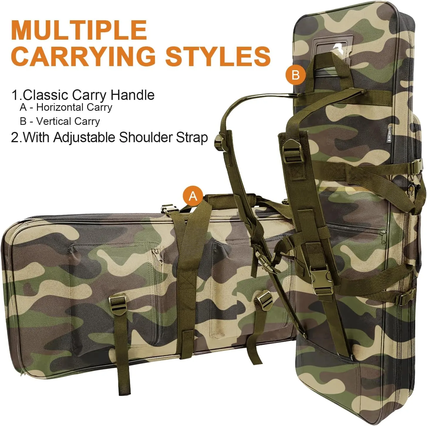 aiGear Rifle Soft Case - 30/36/44 Inch Gun Carry Bag, Padded Shotgun Bag for Hunting and Shooting Range - Ideal for Hunters Law Enforcement Outdoor Enthusiasts