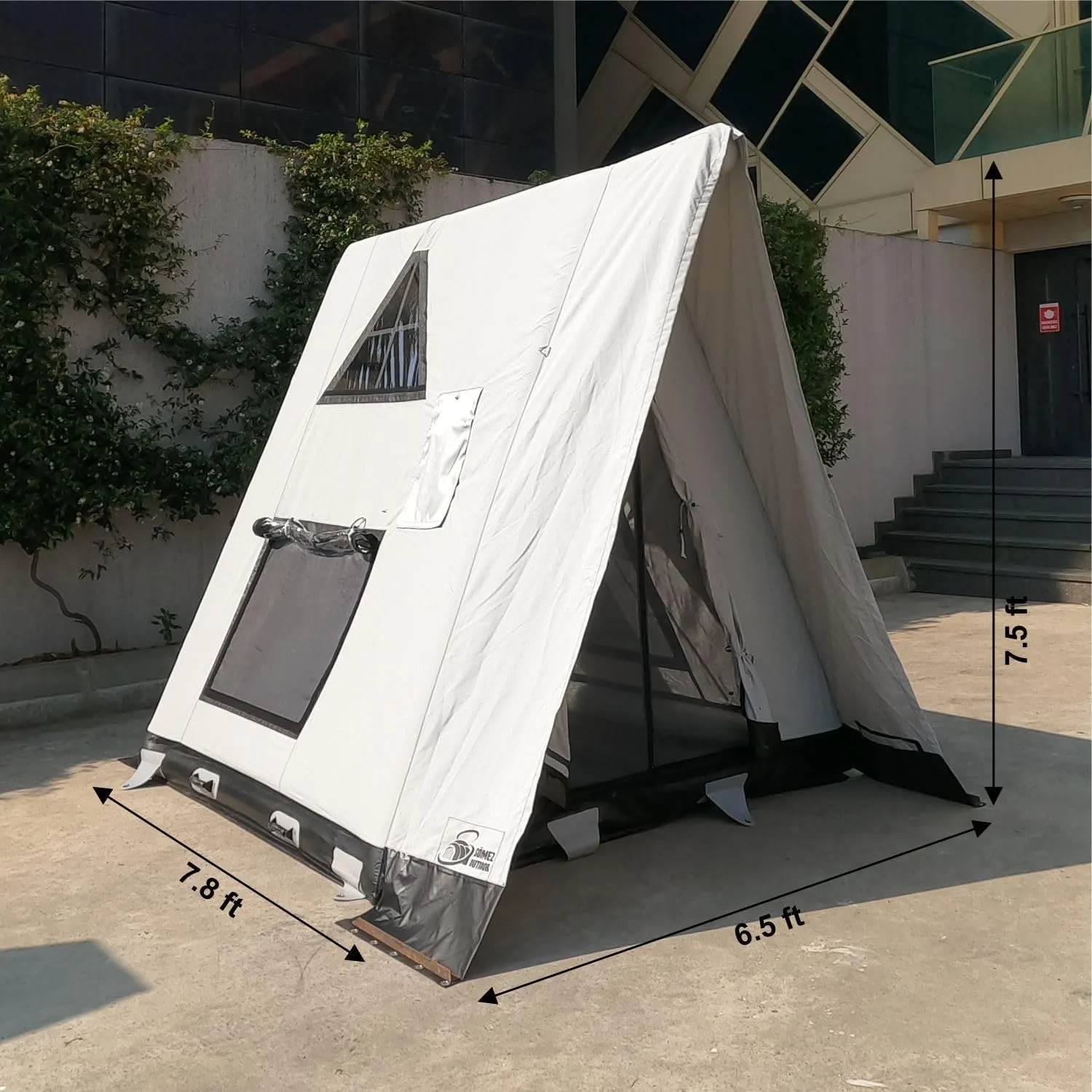 AIR BUSHCRAFT Premium Inflatable Tent for 4 Seasons – Luxurious Waterproof Camping Tent with Panoramic Windows & UV Protection