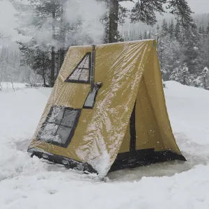 AIR BUSHCRAFT Premium Inflatable Tent for 4 Seasons – Luxurious Waterproof Camping Tent with Panoramic Windows & UV Protection