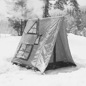 AIR BUSHCRAFT Premium Inflatable Tent for 4 Seasons – Luxurious Waterproof Camping Tent with Panoramic Windows & UV Protection