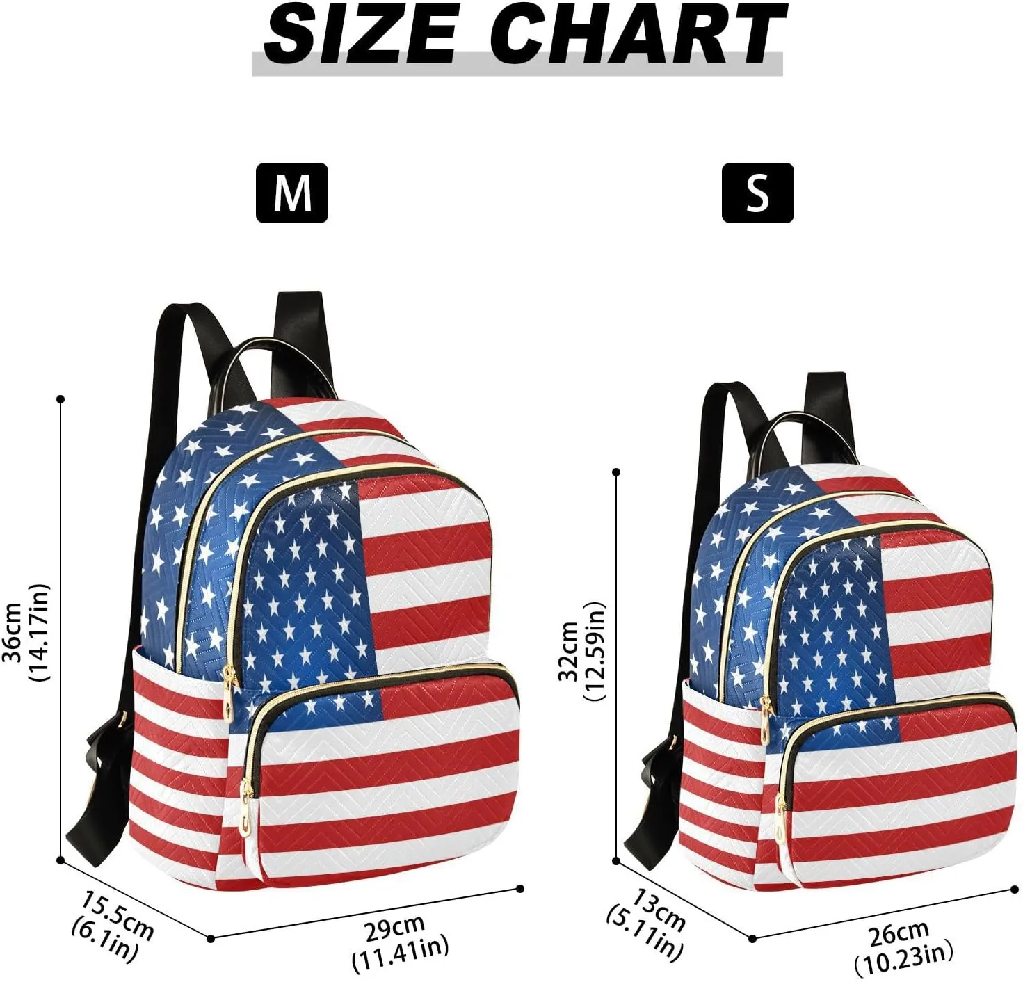 ALAZA American Flag Independence Day Mini Backpack Purse for Women Travel Bag Lightweight Shoulder Bag Fashion Daypack