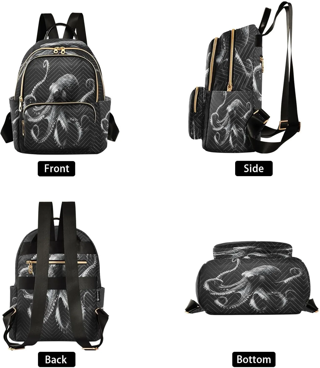 ALAZA Octopus Mini Backpack Purse for Women Travel Bag Lightweight Shoulder Bag Fashion Daypack37