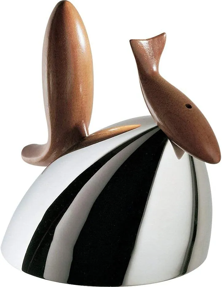 Alessi 1.9-qt. 'Frank Gehry' Pito Water Tea Kettle, Wooden Handle w. Stainless Steel