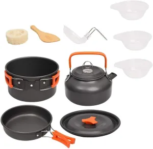 Aluminum Kitchen Set Camping Pot Kit Kettle Kettle Kettle Travel Mountaineering Picnic BBQ Cutlery Equipment