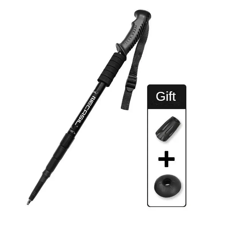 Aluminum Telescopic Hiking Poles with Shock Absorber for Trekking