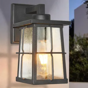 ALVIME Outdoor Wall Lights Fixture, Exterior Wall Lanterns, Waterproof&All-Weather Sconce, Porch Outside Lamps for Entryway, House Front Door Patio Garage, E26 Base&Clear Seedy Glass