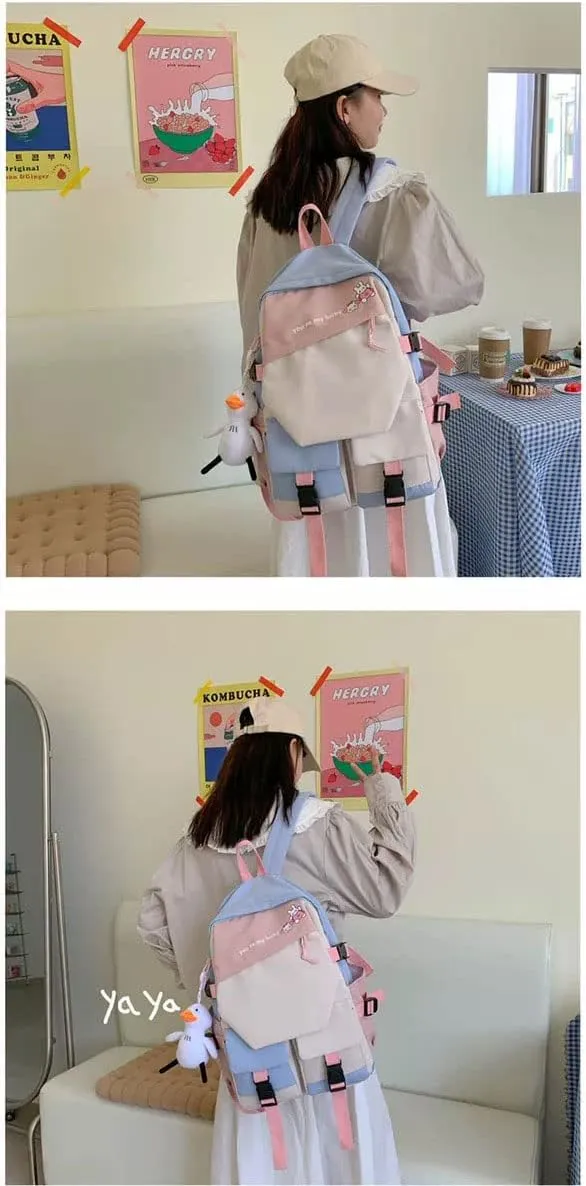 Anime My Dress Up Darling Marin Kitagawa dokidoki Backpack Cosplay Kawaii Backpack With Pendant Duck (6)