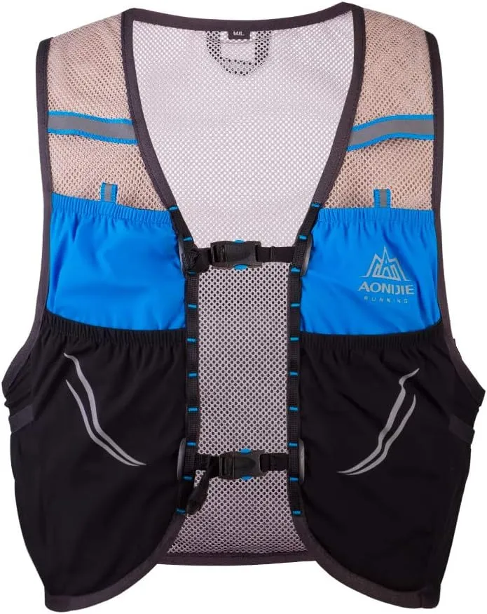 AONIJIE Hydration Pack, Trail Running Vest Set Breathable Lightweight 2.5L and 2 Soft Flasks 500ml