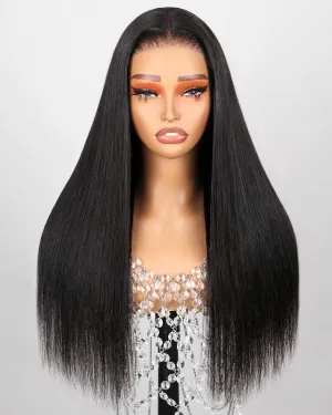 Arabella 6X6 Glueless Wigs Human Hair Pre Plucked Pre Cut 12A Real Pre Plucked Bleached Tiny Knots   210% Density Salon-Quality Ready to Go Glueless Straight Closure Wigs Human Hair 20INCH