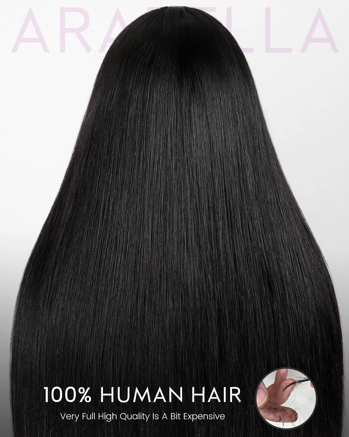 Arabella 6X6 Glueless Wigs Human Hair Pre Plucked Pre Cut 12A Real Pre Plucked Bleached Tiny Knots   210% Density Salon-Quality Ready to Go Glueless Straight Closure Wigs Human Hair 20INCH