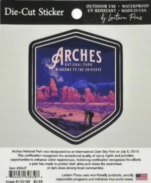 Arches At Night Die-Cut Sticker
