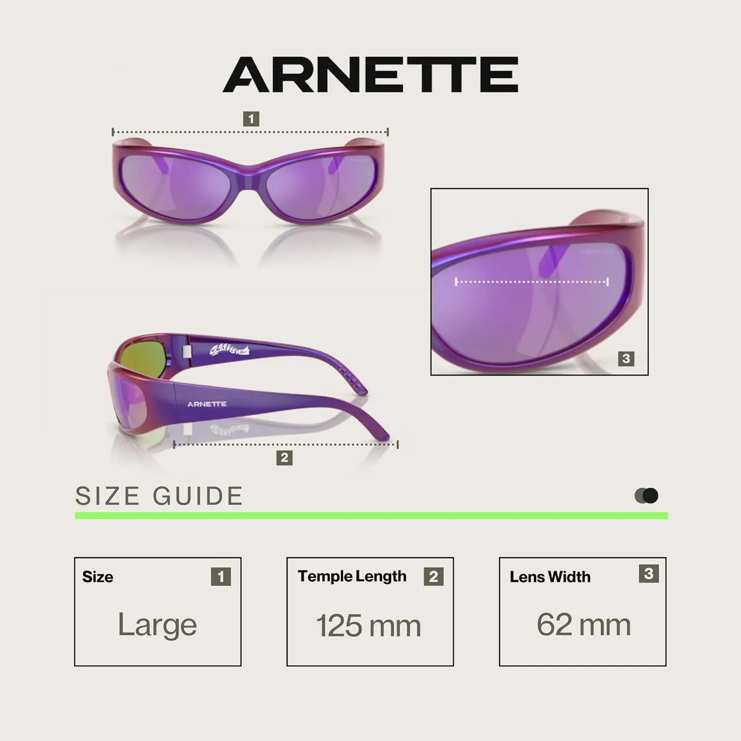 ARNETTE Catfish AN4302 Rectangular Sunglasses for Men for Women   BUNDLE With Designer iWear Complimentary Eyewear Kit