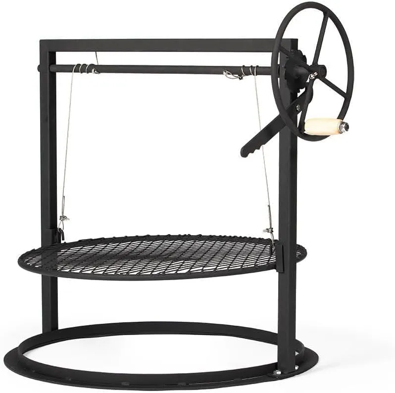 Ash & Ember Santa Maria Style Adjustable Cooking Grate Attachment, Fits 24" Kettle-Style Grills, Open Flame Campfire Cooking Grate, Outdoor Grill Cooking Accessories