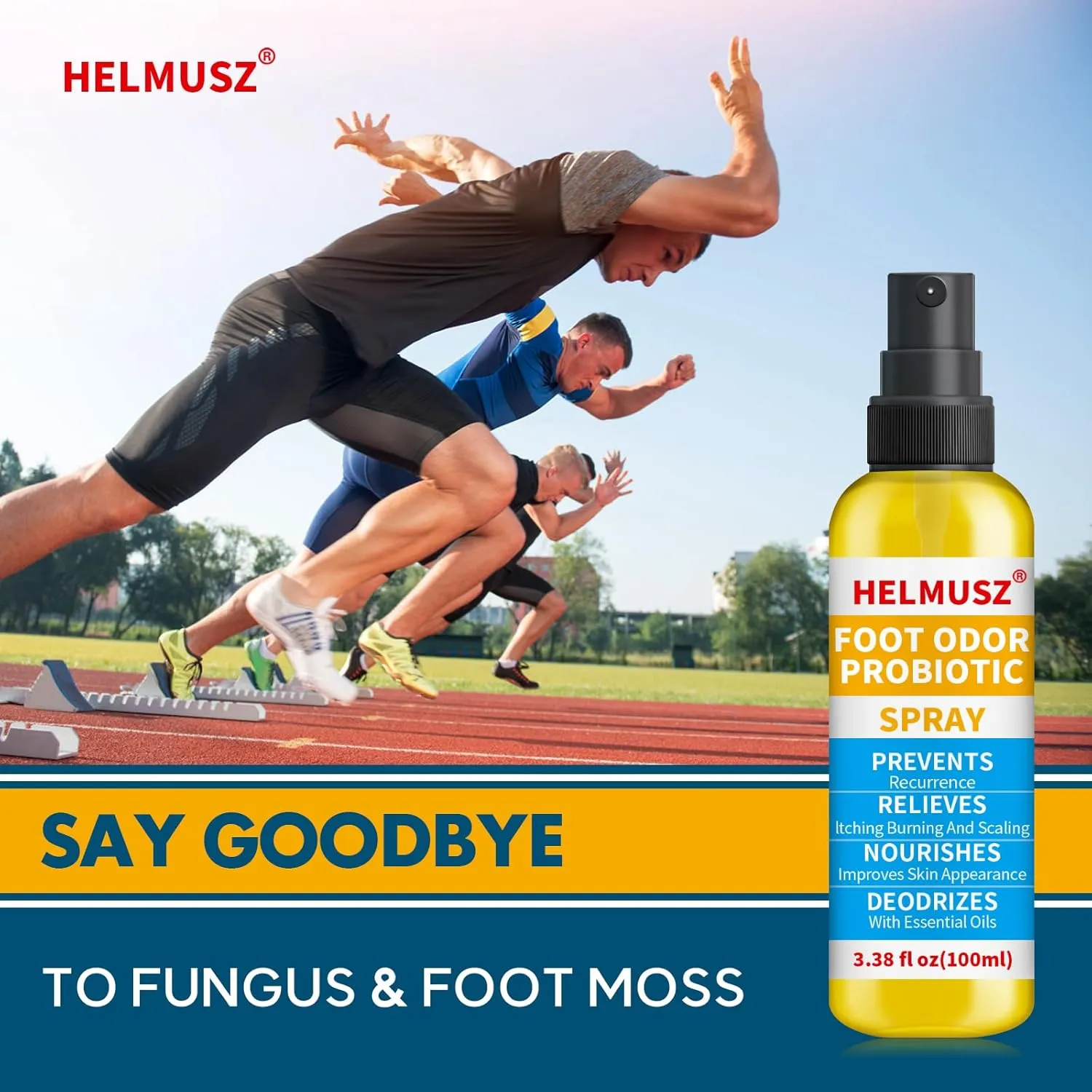 Athletes Foot Treatment, Natural Herbal Athletes Foot Spray for Most Athlete's Foot and Treat Symptoms of Molting, Blisters, Itching and Odor. (3Pcs, Fresh)