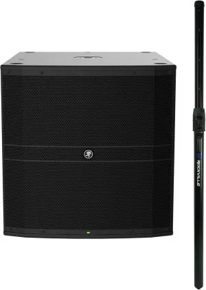 Audiosavings Bundle: (1) Mackie DRM18S 2000 Watt 18" Pro Powered Active Live Sound DJ PA Subwoofer Sub Bundle withRockville GASPOLE-B M20 Threaded Air Assist Subwoofer Pole Mount Stand (2 Items)