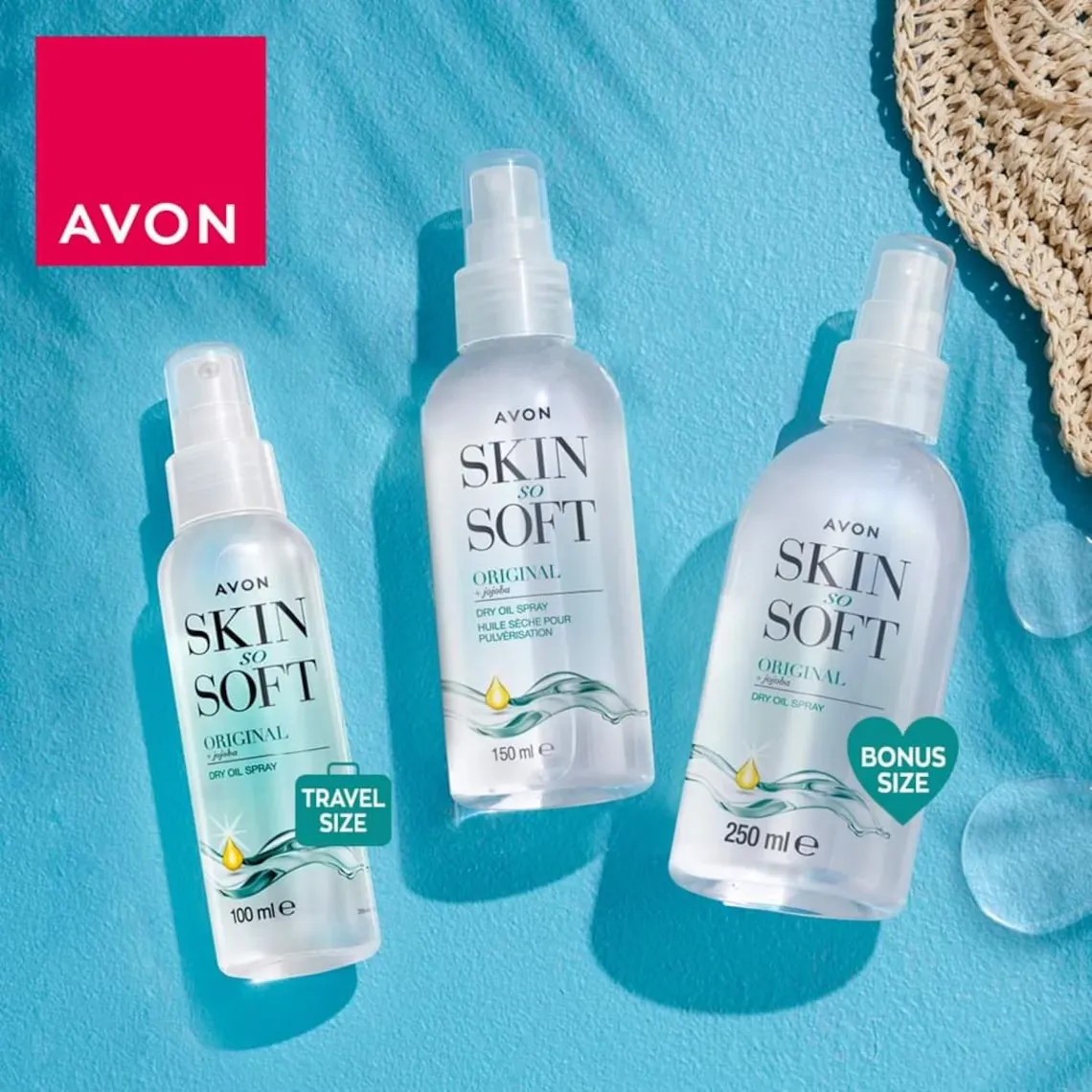 Avon Skin So Soft Original Dry Oil Spray - 250ml/150ml/100ml