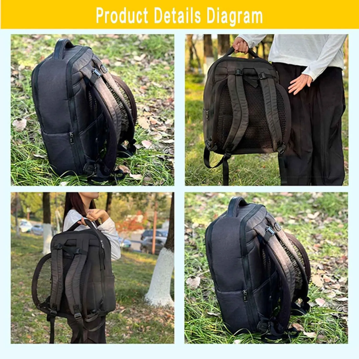 Backpack AccessoriesBackpack SpacerBiking BackpacksSupport Ventilation Frame ，The Improve Airflow and Decrease Sweat (Two black ones)
