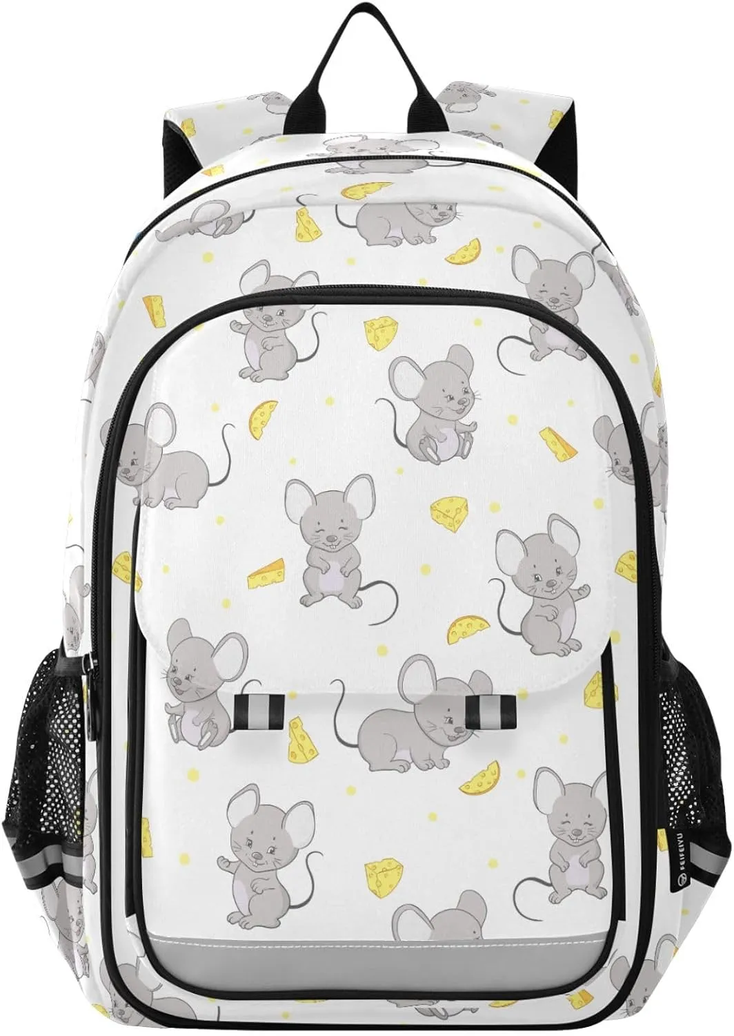 Backpack Cute Mice and Cheese School Shoulder Bag Lightweight Laptop Backpack Student Casual Travel Daypack