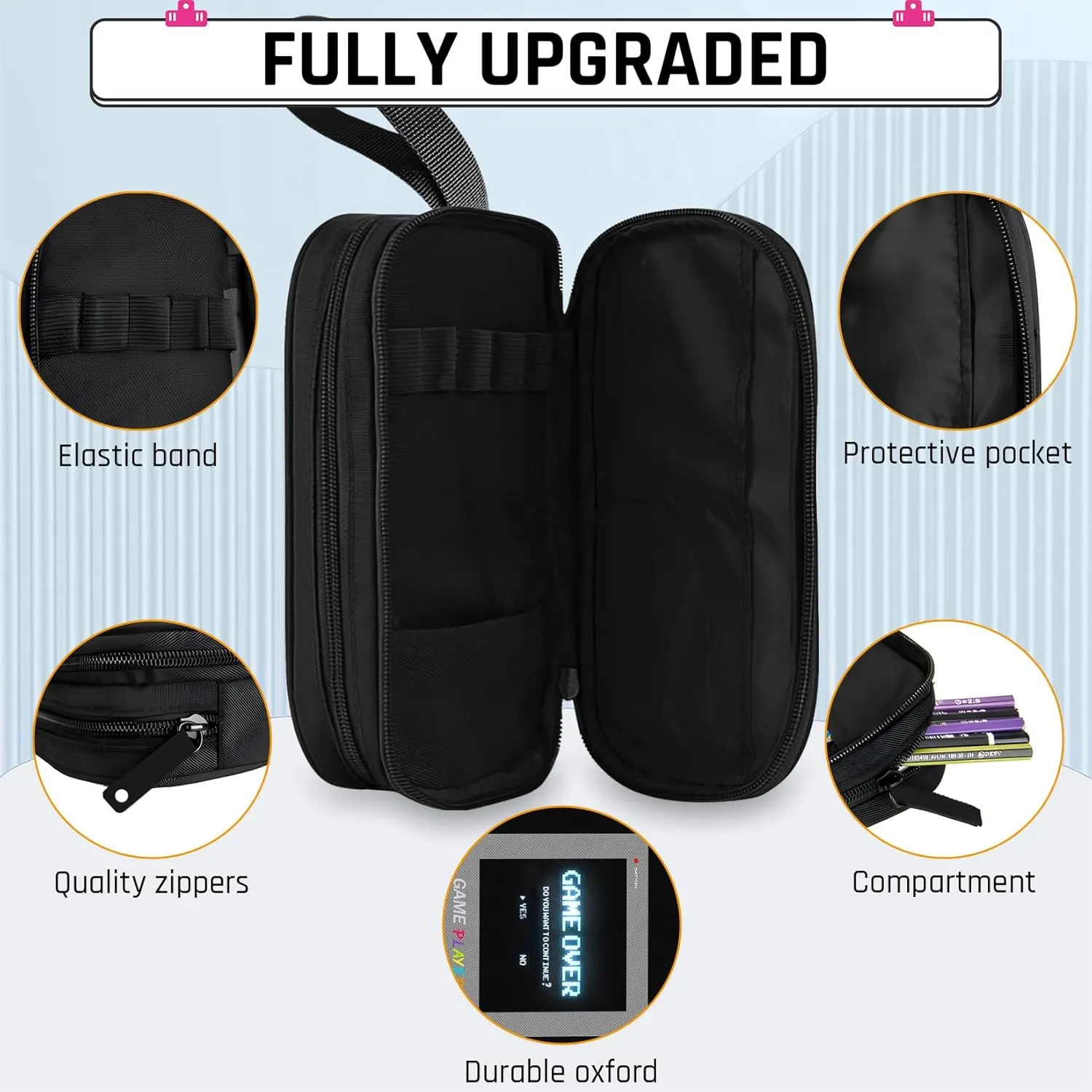 Backpack for School Boys,3pcs Boys Backpack and Lunch Box Set for Elementary Middle School, 17″ Video Game Bookbag for Ages 6-18 Kids Children Teens
