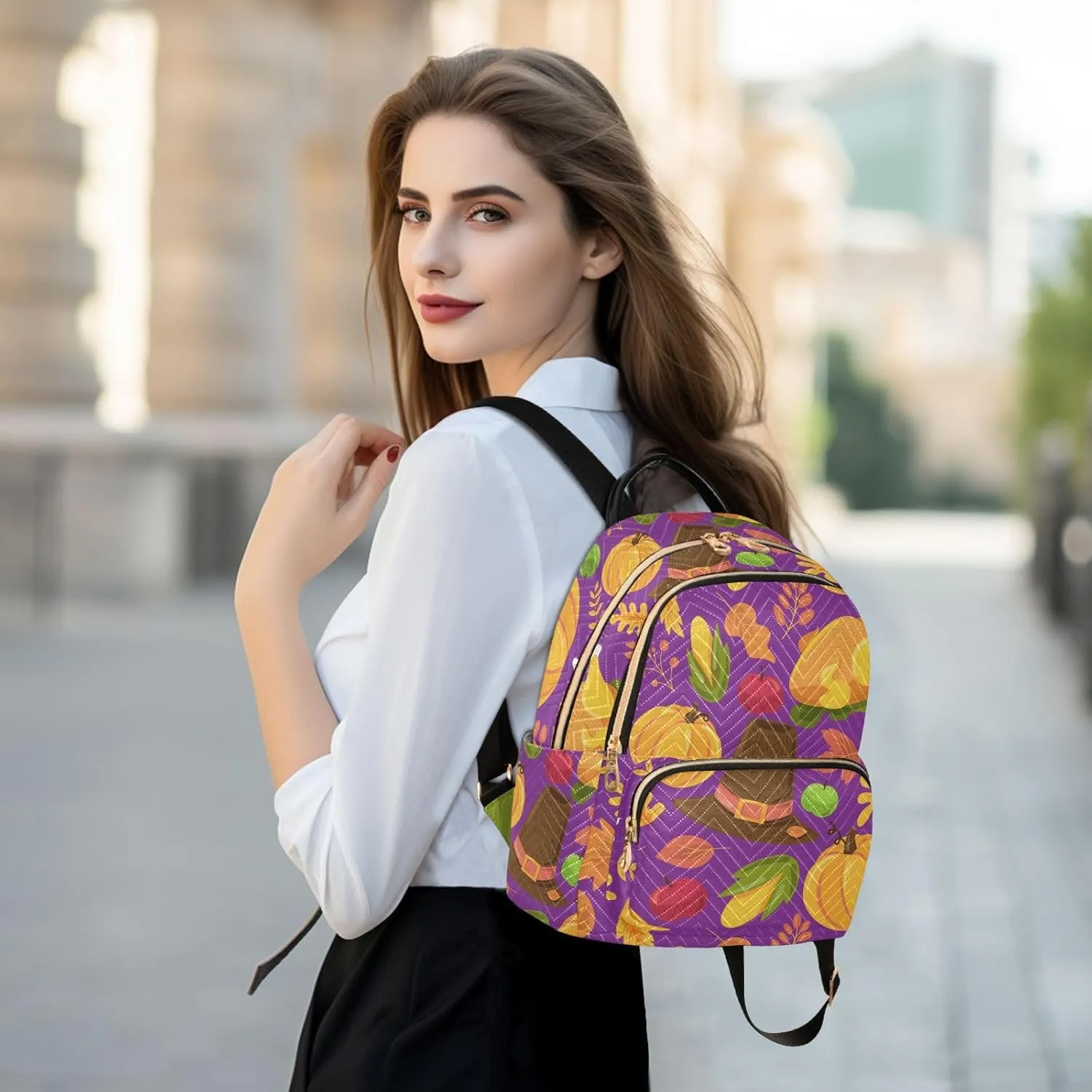 Backpack for Women Shoulder Bag Lightweight Mini Backpack Casual Daypack Back Pack for Travel Work Autumn (Small Pattren 10)