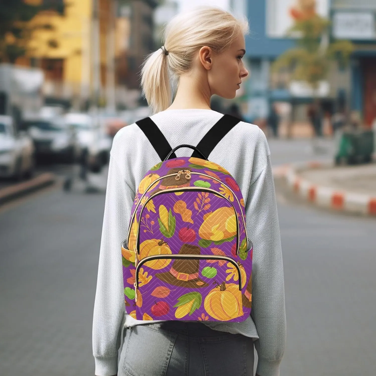 Backpack for Women Shoulder Bag Lightweight Mini Backpack Casual Daypack Back Pack for Travel Work Autumn (Small Pattren 10)