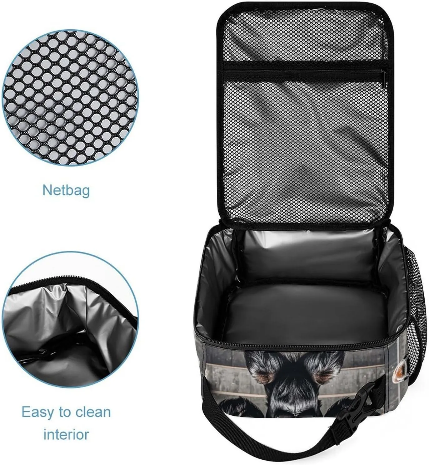 Backpack Lunch Bag Pencil Pouch Set, Gorillas in Fitness Gym Animals Print Lightweight & Durable 3-Piece Combo Ideal for Work, And Travel