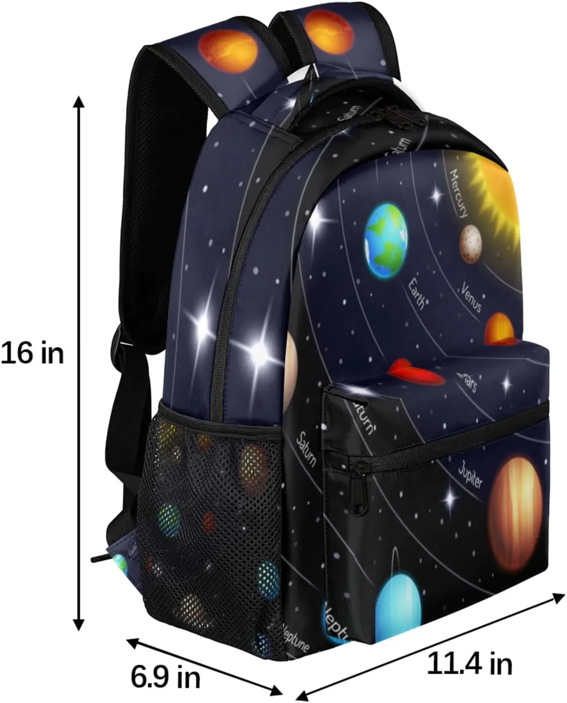 Backpack Universe Space Galaxy Solar System Shoulder Bag Daypack Travel Hiking for Boys Girls Men Women