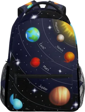 Backpack Universe Space Galaxy Solar System Shoulder Bag Daypack Travel Hiking for Boys Girls Men Women