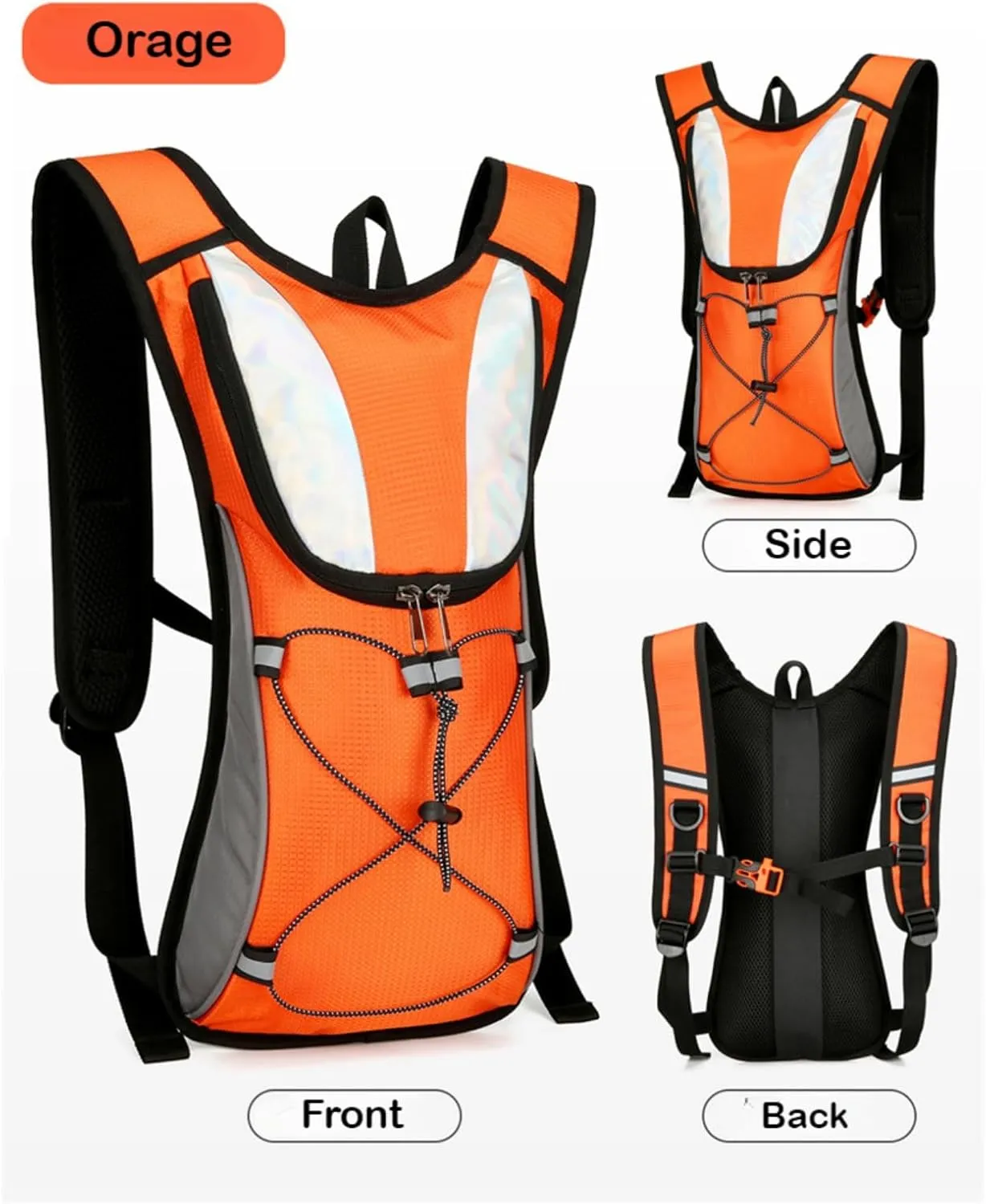 Backpacking Packs, Lightweight Waterproof Hiking Backpack for Men & Women - Cycling, Trekking, and Outdoor Activities (Orange)