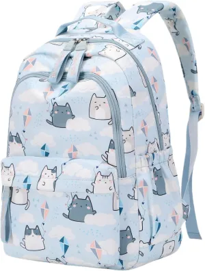 Backpacks for Girls Cute Cat Backpack Elementary School Backpack Students Bookbag for Girls
