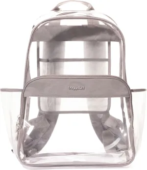 Baggallini Clear Backpack - Lightweight Large 11.5x 15.5x 6 Inch Clear Bag