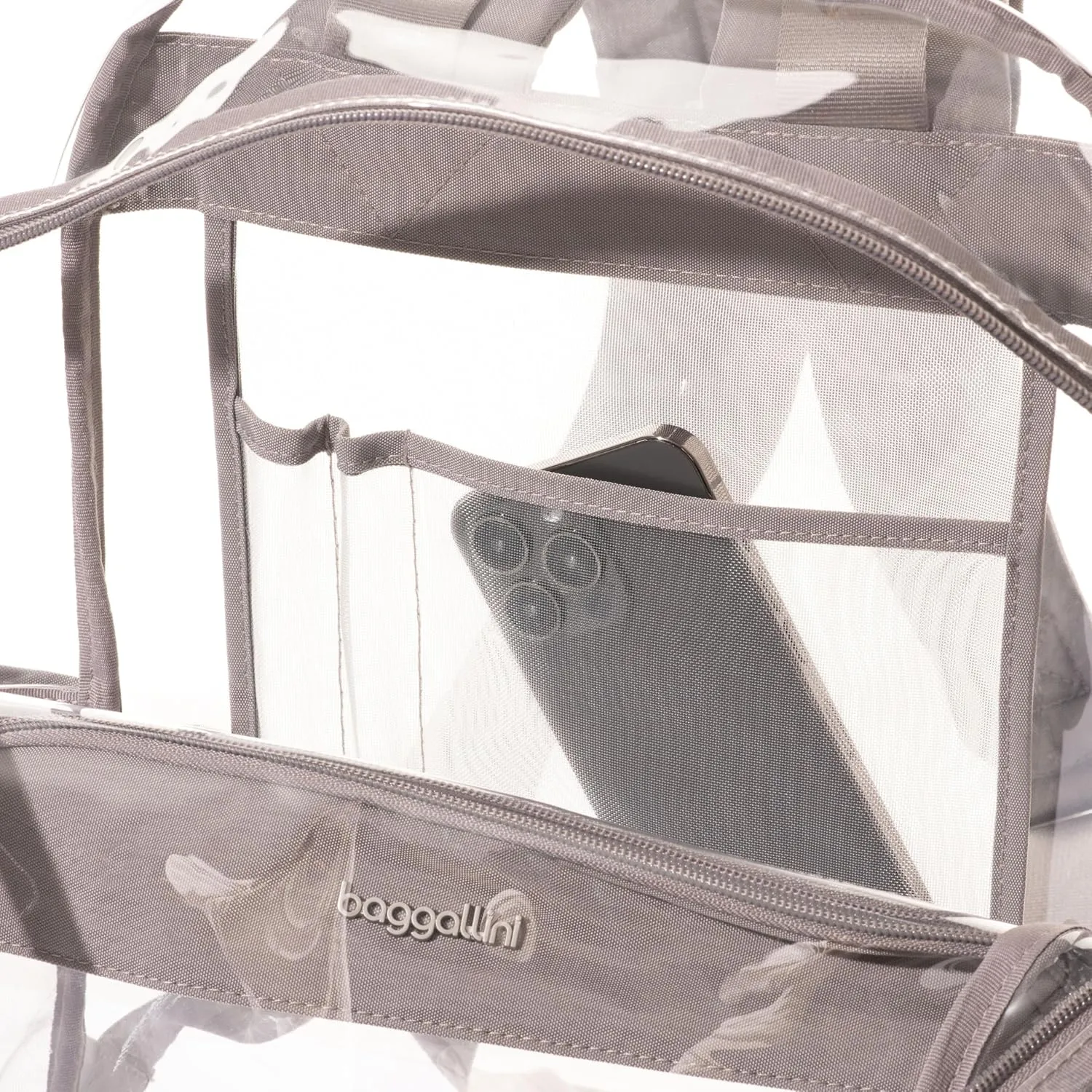 Baggallini Clear Backpack - Lightweight Large 11.5x 15.5x 6 Inch Clear Bag