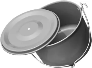 balacoo Versatile Outdoor Cooking Pot Aluminum Camp Pot with Lid Perfect for Picnics Bbqs Hiking and Camping Adventures
