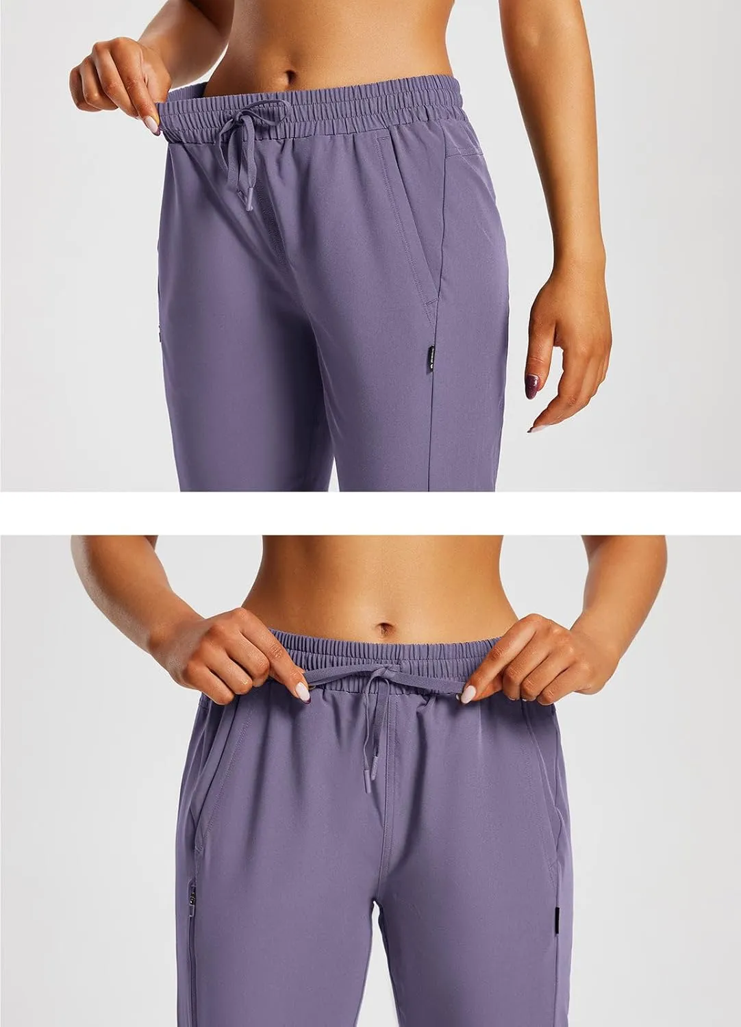 baleaf Women's 15" Long Shorts Below The Knee Capri Hiking Cargo Shorts Lightweight Quick Dry Elastic Waist for Casual