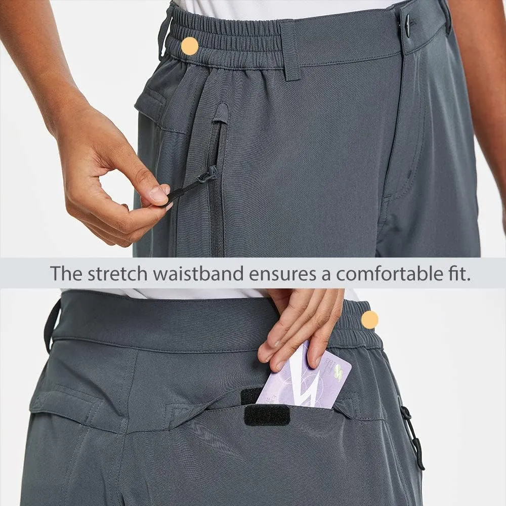 baleaf Women's Long Hiking Bermuda Shorts Quick Dry Summer Golf Shorts Lightweight with Pockets UPF 50  for Camping, Work
