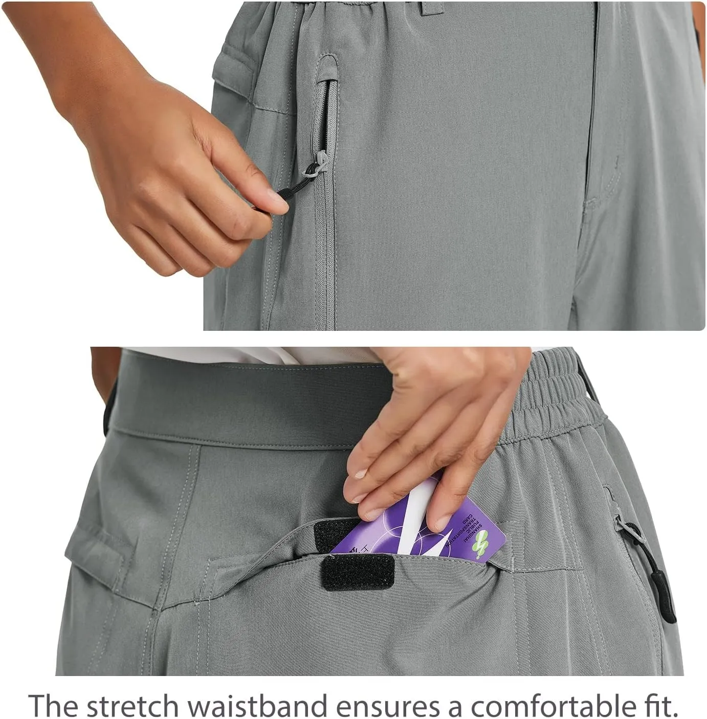 baleaf Women's Long Hiking Bermuda Shorts Quick Dry Summer Golf Shorts Lightweight with Pockets UPF 50  for Camping, Work