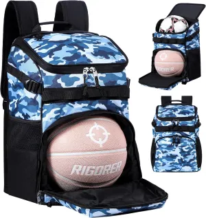 Basketball Backpack Fit Soccer Volleyball Multifunctional Sports Backpack Training Equipment Bag for Team School
