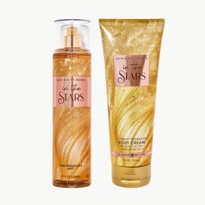 Bath & Body In The Stars Gift Set - Fine Fragrance Body Mist Spray & Ultimate Hydration Body Cream, Full Size, 8 oz. each (Packaging Styles May Vary)
