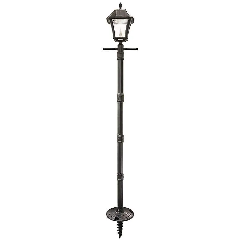 Baytown 78" High 1-Light Solar LED Post Light in Black